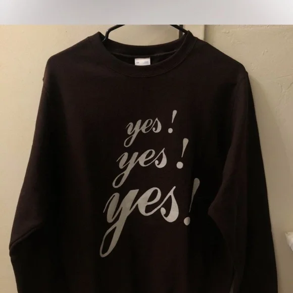 Brown Graphic Yes! Sweater - Picture 2 of 3